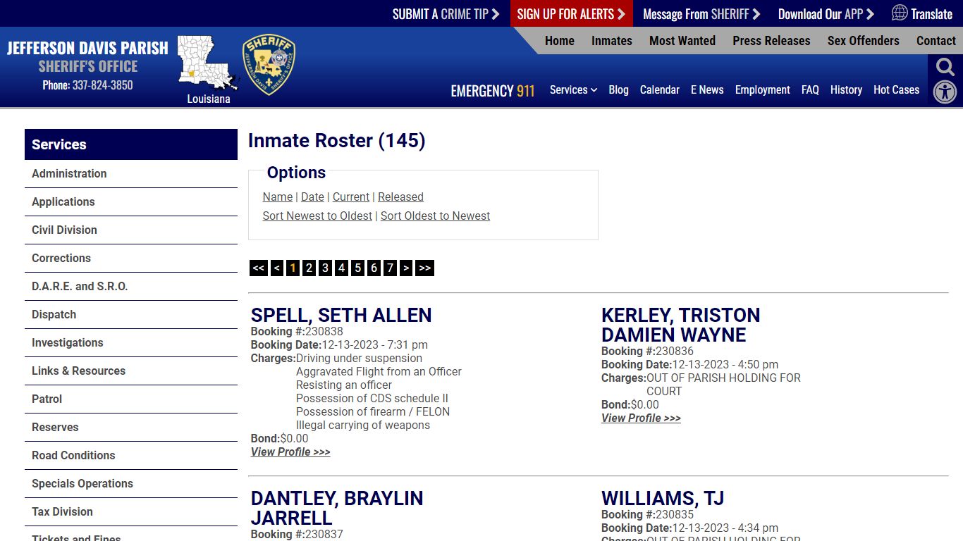 Inmate Roster - Current Inmates Booking Date Descending - Jefferson ...
